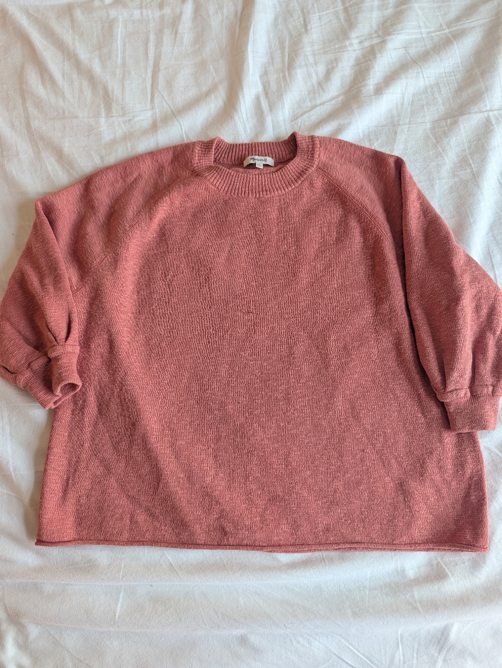 Madewell Dusty Rose Knit Pullover Sweater